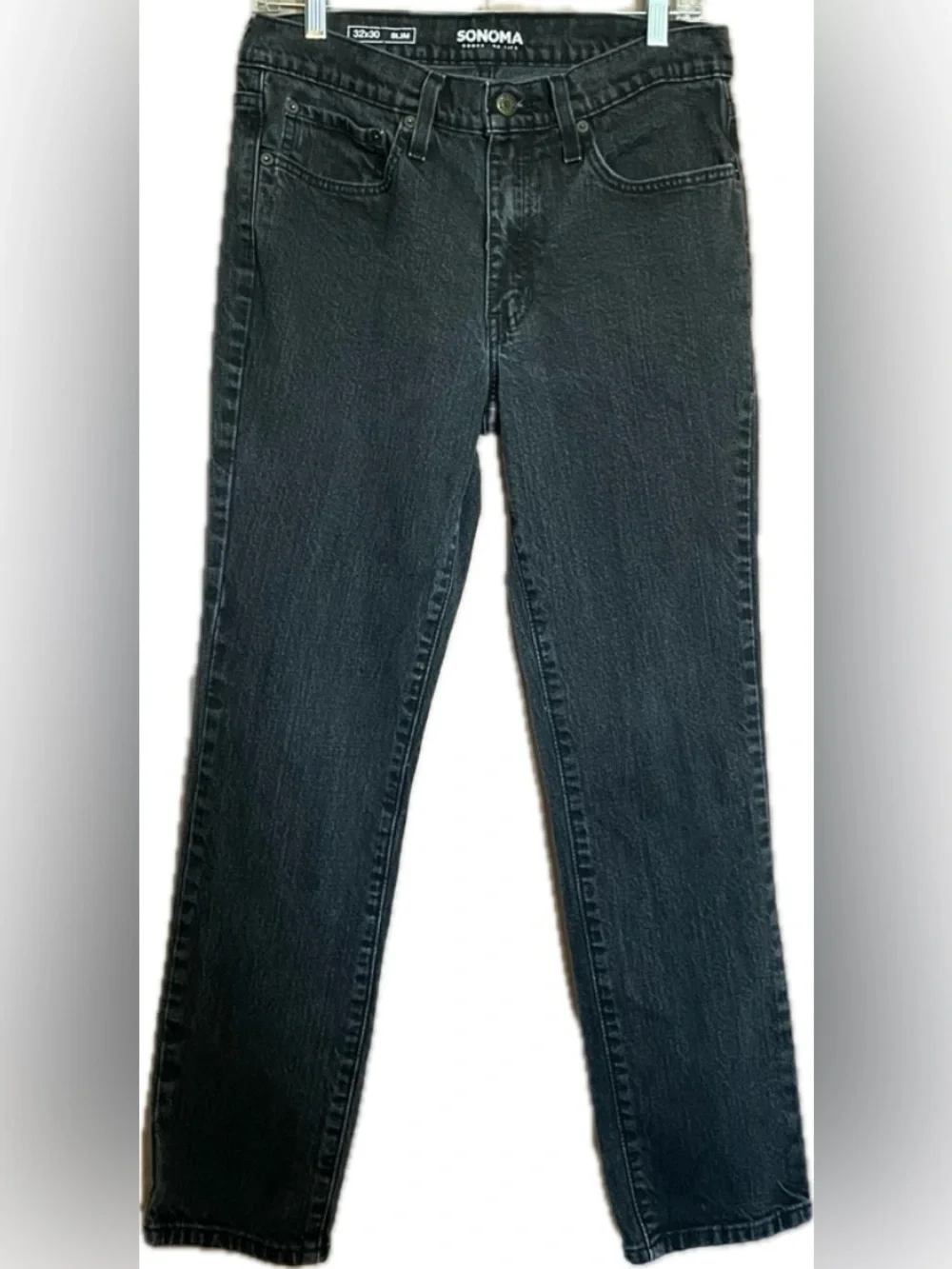 Sonoma Men’s Black Slim 32x30 Denim Jeans Classic Style GUC